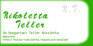nikoletta teller business card